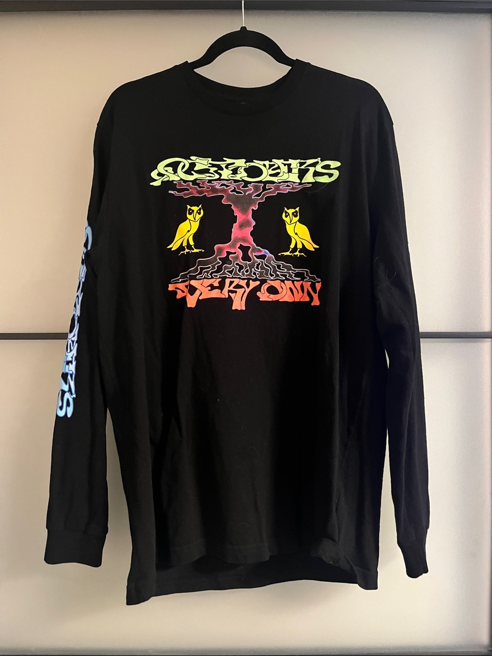 OVO Black Long Sleeve Graphic Tee
